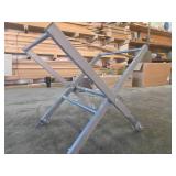 Set of Two Tile Cutters and Folding Base for Equipment.