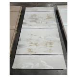 8x4 ft White Design Laminated Solid Surface Sheets - Quantity of 2