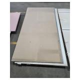 8x4 ft White Laminated Solid Surface Sheets -  Quantity of 2