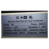 20KVA Three Phase Dry Type Transformer SG Series - Retail: $1,200