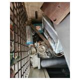 Bin of Industrial Metal Storage Cage with Electrical Components - Retail: $250