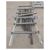 Industrial Steel Frame Assembly with Hydraulic Cylinders - Retail: $450