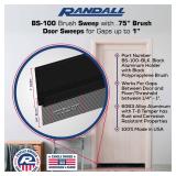 Randall Manufacturing Co., Inc | Door Sweeps â Aluminum & Brush | Brush Sweeps for Gaps Up to 1â | Black Trim with Black Brush | 3 Feet | Fill Gaps & Keep Unwanted Debris Out