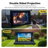 Inflatable Movie Screen Outdoor, 24FT Blow Up Projector Screen for Outside with Air Blower and Carry Bag, Support Front & Rear Projection Easy Set Up for Backyard Movie Night Pool Party