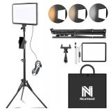 1-Pack LED Video Light Kit, NiceVeedi Photography Lighting Kit, 2800-6500K Dimmable Studio Light with Tripod Stand & Phone Holder, 73\" Stream Light for Video Recording, Game Streaming, YouTube