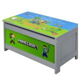 Phoenix group AG Minecraft: Storage Chest - Wooden Box, Toys-Games-Clothes, Seating & Organization, Minecraft Scene, Game Themed Decor, 23.6 x 12.6 x 11.8, Licensed