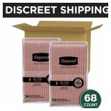 Depend Fresh Protection Adult Diapers, Incontinence & Postpartum Bladder Leak Underwear for Women, Disposable, Maximum, Extra-Large, Blush, 68 Count (2 Packs of 34), Packaging May Vary