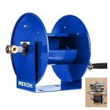MEKOH Pressure Washer Hose Reel 150FTx3/8â, Manual Power Washer Hose Reel 300FTx1/4â with M22 Fitting, 4500PSI Heavy Duty Hose Reel for Water, High Pressure Washer Reel with Trailer/Wall/Van