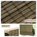LazBlinds No Tools No Drill Cordless Bamboo Roman Shades, Privacy Window Treatment, Roll Up Bamboo Blinds for Windows 31