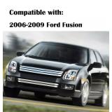 Headlights Assembly Compatible with 2006 2007 2008 2009 Ford Fusion OE Style Head Light Headlamp Pair, Chrome Housing