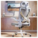 Ergalithic Ergonomic Office Chair - X-Shaped Computer Desk Chair Comfy, Gaming Chair, Office Chair with Lumbar Support, Mesh Office Chairs with Headrests, Desk Chair for Long Hours (Grey Gold)