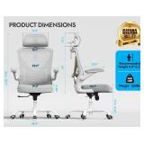 Ergalithic Ergonomic Office Chair - X-Shaped Computer Desk Chair Comfy, Gaming Chair, Office Chair with Lumbar Support, Mesh Office Chairs with Headrests, Desk Chair for Long Hours (Grey Gold)