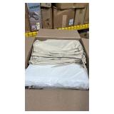 Summsun Outdoor Chair Cushions Set of 6: Water Resistant Seat Cushion for Patio Furniture - 18.5L x 16W x 2H Inch Chair Pads with Ties and Hidden Zipper - Patio Chair Cushion Replacement, Beige