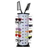 Display 40 PCS for Sunglasses Eyewear Glasses Rack Holder Stand Display with Mirror Turning Rotating Spinning