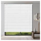 Taplzmg 1\" Cordless Mini Blinds, White Vinyl Light Filtering Blinds, 20\" W x 72\" H, Ideal for Indoor Windows, Office, Kitchen, Bathroom & Living Room