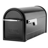 Architectural Mailboxes Chadwick Galvanized Steel Post Mount Mailbox, 8950B-10, Black, Medium Capacity