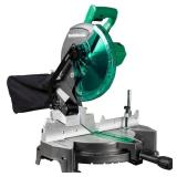 Metabo HPT 10-Inch Compound Miter Saw, 15-Amp Power Saw with Large 10-Inch Table, Precision Miter Angles, Single Bevel 0-45Â°, 24T TCT Blade, Positive Stops, Lightweight Design, C10FCGS