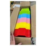 Dcocdeely 30 Pcs Small Cubby Bins Plastic Book Bins Classroom Stacking Containers Office Kids Storage Container Desk Organizer Basket for Home Nursery Playroom Classroom (30)