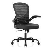 Office Chair, Ergonomic Desk Chairs 330LBS Capacity High Back Mesh Computer Chair with Flip-up Armrests, Comfy Work Chair with Adjustable Lumbar Support, Rolling Chair
