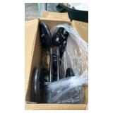 Medline Durable Folding Steel Transport Wheelchair with Swing-Away Footrests, 19-Inch Seat Width, Black Frame, Black Upholstery