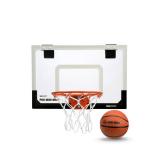 SKLZ Pro Mini Basketball Hoop - 18\" x 12\" Clear, Shatterproof Backboard, Breakaway Rim, Heavy Duty Net, & 5\" Ball - Easy Mount Padded, Slide-On Over-Door Mounts - Suitable for Office, Dorm, Bedroom
