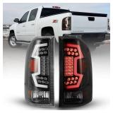 WOLFSTORM LED Tail Lights Fit for 2007-2013 Chevy Silverado 1500 and Fit 2007-2014 GMC Sierra, 07-14 Chevy Silverado 2500HD/3500HD Tail Lights,Clear Lens