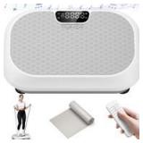 Taevno Vibration Plate Exercise Machine Weight Loss, Full Body Shaker Workout Vibration Plates Lymphatic Drainage, Stand Shake Vibrating Plate for Women Men 450 Lbs Capacity Fitness Platform White