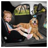 MIDOG Back Seat Extender for Dogs - Hard Bottom Dog Car Seat Cover for Back Seat,Dog Seat Cover Hard Bottom Holds 400lbs,Compatible with Child Seat,Perfect for SUV & Car(Black, L)