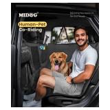 MIDOG Back Seat Extender for Dogs - Hard Bottom Dog Car Seat Cover for Back Seat,Dog Seat Cover Hard Bottom Holds 400lbs,Compatible with Child Seat,Perfect for SUV & Car(Black, L)