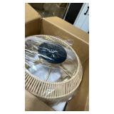 zheshirui 20\" Boho Caged Ceiling Fan with Lights Flush Mount, Low Profile Rattan Ceiling Fans with Lights and Remote Control, Enclosed 6 Speeds for Bedroom, Living Room, Kitchen