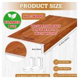 Hoolerry 5 Pcs Wire Shelf Covers Foamed PVC Wire Rack Covers for Removable Closet (Not Wood) Pantry Shelves for Cabinet Bathroom Kitchen Shelving Decoration(Dark Wood Color,32x12inch)