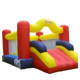 Dvreugde Bounce House, Inflatable Bouncer with Air Blower and Slide, Family Backyard Bouncy Castle with Dart Ball Game, Bouncy House for Kids, 12 ft x 9 ft x 7 ft H