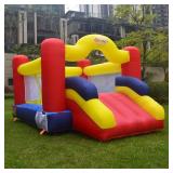 Dvreugde Bounce House, Inflatable Bouncer with Air Blower and Slide, Family Backyard Bouncy Castle with Dart Ball Game, Bouncy House for Kids, 12 ft x 9 ft x 7 ft H