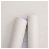 Haimin Wallpaper (24in X 393in) Wood Contact Paper Peel and Stick Self-Adhesive and Removable Wallpaper for Cabinet Wall Furniture Countertop Kitchen Room Wood Grain Wall Paper (Off-White (05))