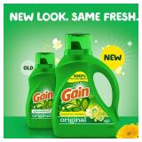Gain Liquid Laundry Washing Detergent, Original Scent 154 fl oz, 107 Loads, Lasting Freshness + Powerful Cleaning and Odor Fighting ingredients