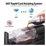 U-Taste Frozen Drink Slushie Machine: 88 oz Rapid-Cool Margarita Slushy Maker, 12-Hours Runnig, Self-Cleaning, 5 Preset Programs: Slushie, Frappe, Milk Shake, Cocktail, Wine-Mold for Home Party -Black