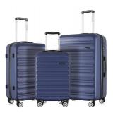 GOODLUGG Luggage Set with Spinner Wheels and TSA Lock, 3 Pieces Expandable Hardside Suitcase for Travel, Hardshell Luggage Sets, 20\", 24\", 28\", Navy
