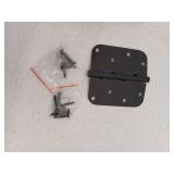 Baldwin 1140190I 0.62 in. Radius Corner Hinge  Satin Black - 4 x 4 in. - Retail: $37