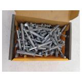 Nail Anchor - 1/4 x 1-1/2  - Mushroom Head - Zamac Alloy Body - Carbon Steel Nail - Pkg of 100
