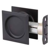 Kwikset 334Sqt Square Passage Hall/Closet Pocket Door Lock - Black - Retail: $32