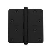 Baldwin 1140190I 0.62 in. Radius Corner Hinge  Satin Black - 4 x 4 in.