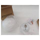 Progress Lighting White 1-Light Flush Mount with White Glass