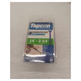 Tapcon 5033669 2.75 in. Star Flat Head Concrete Screws  Pack of 25- lot of 6 packs
