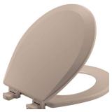 Bemis 500EC068 Round Closed Front Toilet Seat with Cover in Fawn Beige