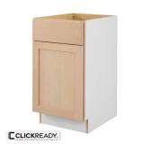 18 in. W x 24 in. D x 34.5 in. H Ready to Assemble Base Kitchen Cabinet in Unfinished with CLICKREADY Technology