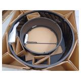 Hampton Bay26in Wide Black Steel Wood Outdoor Fire Pit with Spark Screen and Poker Included