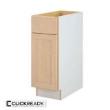 12 in. W x 24 in. D x 34.5 in. H Ready to Assemble Base Kitchen Cabinet in Unfinished with CLICKREADY Technology