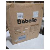 Babelio Baby Gate for Stairs, Kitchen & Doorways, 26-41\" W 28\" H No Bottom Bar| Easy Installation| One-Handed Operation| Auto-Close| Hardware Mount Safety Dog/Pet Gate Indoor (White)