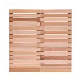 bingaai Cedar Wood Shower Mat, Cedar Wooden Bath Mats, 30\" Square Mat, Foldable Wood Bath Mat Non-Slip for Bathroom Bathtub Spa Sauna Garden Home, Wooden Floor Mat Large for Indoor and Outdoor