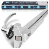 IRONWALLS Commercial Door Push Bar Panic Exit Device with Exterior Lever, 70cm/27.5" Stainless Steel Panic Bars for Exit Doors, Emergency Exit Panic Door Hardware for 28-41" Wood Metal Door, Silver
